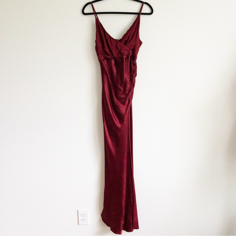 NWT Dress Forum Burgundy Martini Me Maxi Dress